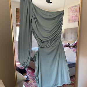 One shoulder mini dress with cut out